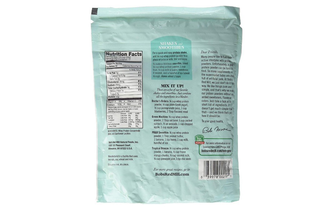 Bob's Red Mill Whey Protein Powder    Pack  340 grams